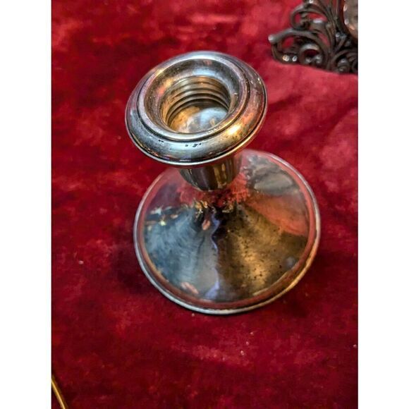 Empire vintage sterling silver weighted candlestick holder - Picture 1 of 9